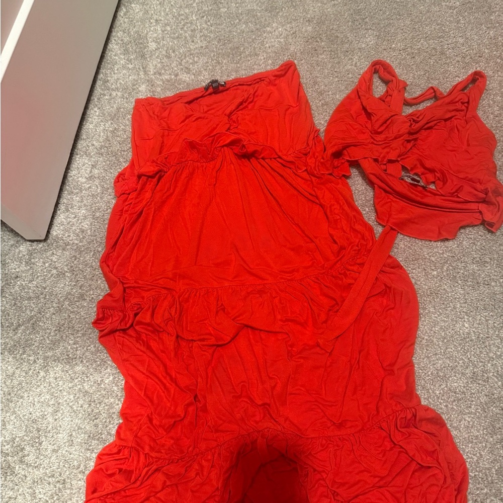Fashion Nova Fiery Red matching set